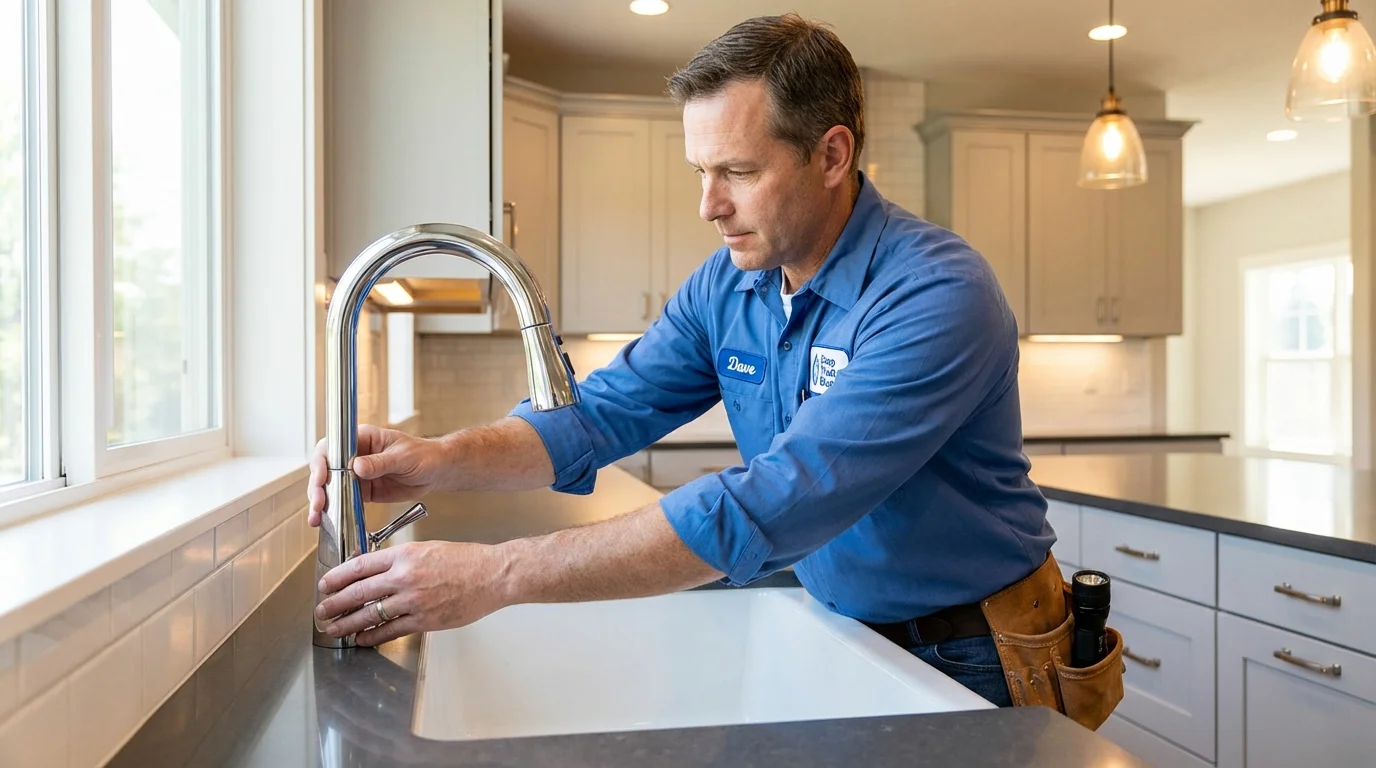 Kitchen faucet installation by Johns Plumbing LLC in Florissant