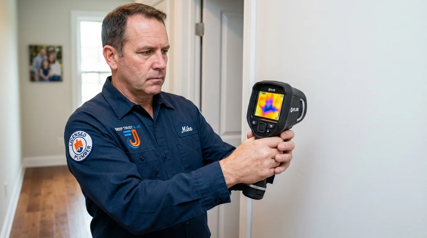 Thermal imaging leak detection by Johns Plumbing LLC in Florissant